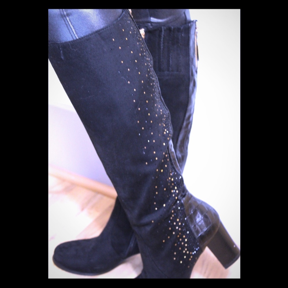 *Nancy Li Black Suede Boots (included in sale)